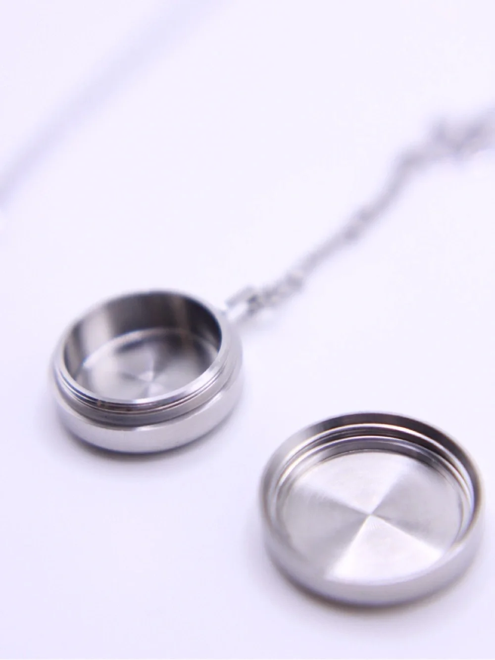 PILL THING Silver Tone Pill Box Necklace